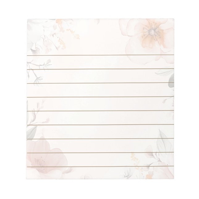 Bloc De Notas Diseño floral (Frente)