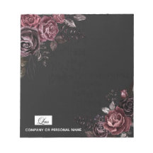 Diseño floral de rosa negra romántica oscura y ele