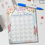 Bloc De Notas Diseño floral Desafío de productividad de 30 días<br><div class="desc">El "Bloc de notas de diseño floral de 30 días para el desafío de la productividad" es una herramienta compacta y visualmente atractiva diseñada para ayudar a los individuos a permanecer productivos y en camino durante un mes. Con una superficie de 8, 5 x 11 pulgadas, el bloc de notas...</div>