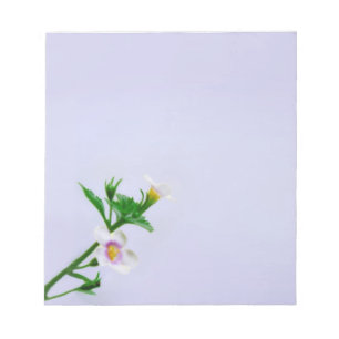 Bloc De Notas Diseño floral sobre azul