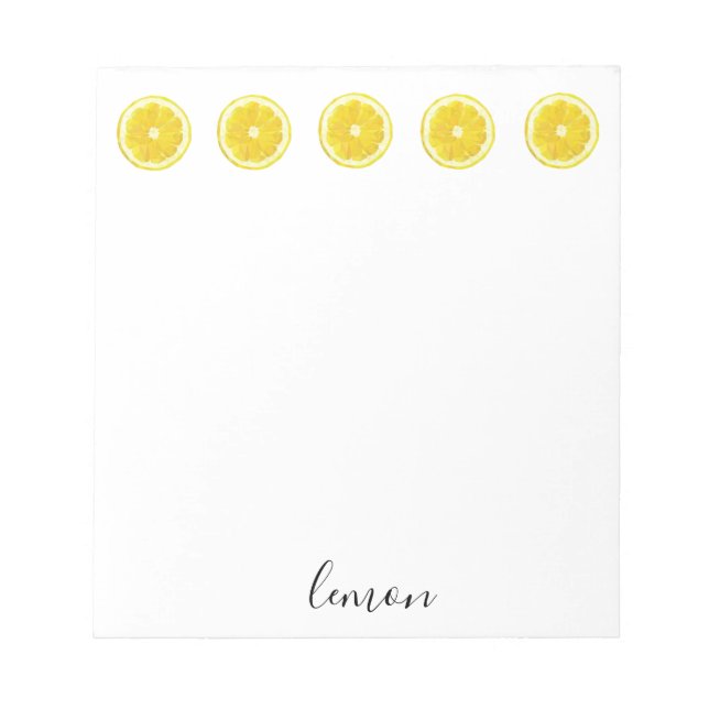 Bloc De Notas Diseño geométrico de limón Slice (Frente)