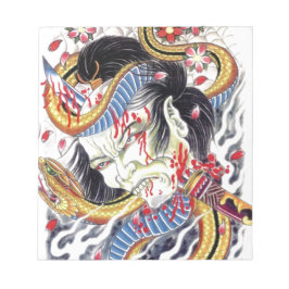 Bloc De Notas Diseño Grotesco y de tatuaje de serpientes