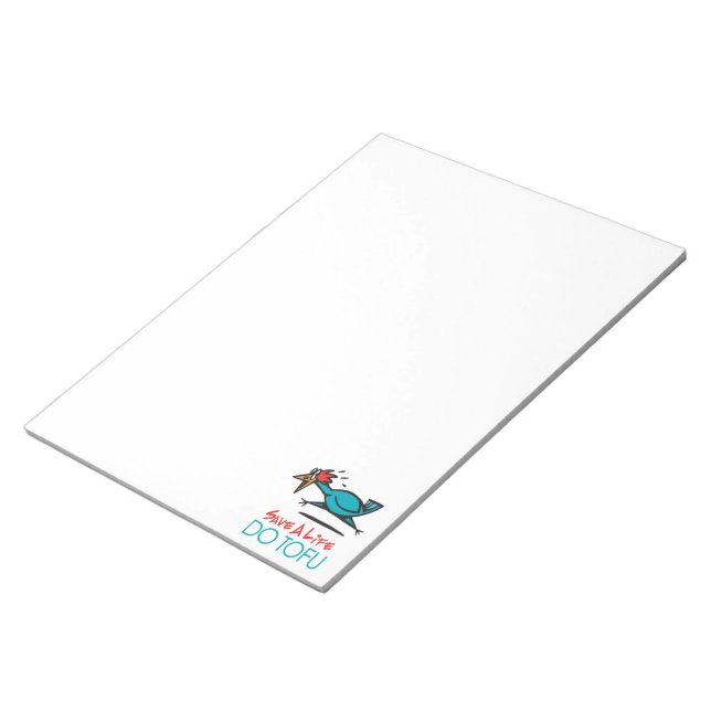 Bloc De Notas Diseño humorístico de tofu (Lado Derecho)