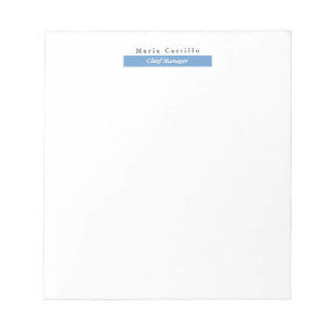 Bloc De Notas Diseño minimalista elegante azul gris blanco