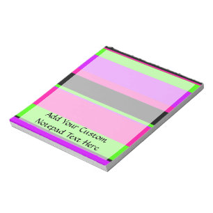 Bloc De Notas Diseño moderno con rayas tonales rosadas y violet