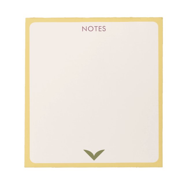 Bloc De Notas diseño moderno y elegante (Frente)