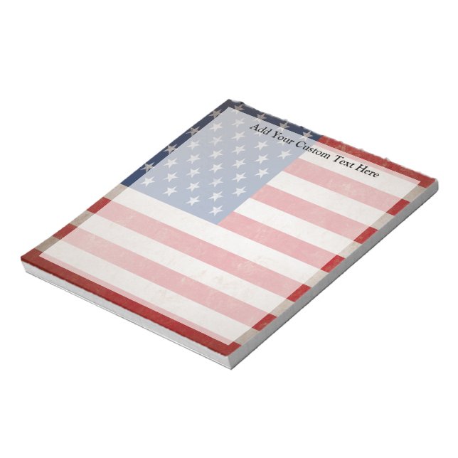 Bloc De Notas Diseño patriótico de la bandera norteamericana vin (Lado Izquierdo)