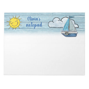 Bloc De Notas Diseño personalizado de Notepad Driftwood Beach