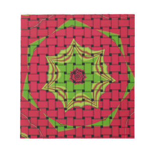 Bloc De Notas Diseño rojo trenzado con encanto africano