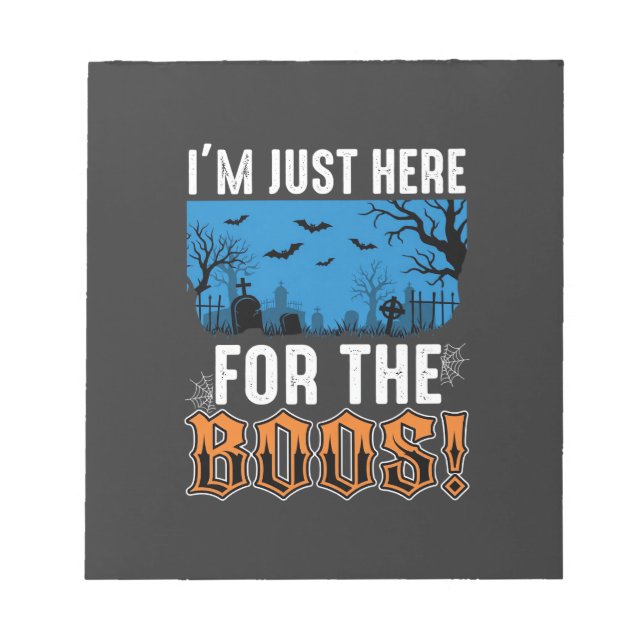 Bloc De Notas Diseño vectorial cementerio de fantasmas de Hallow (Frente)