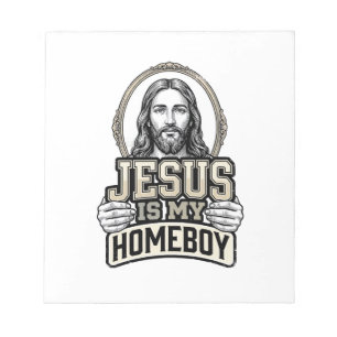 Bloc De Notas Diseño vectorial grabado vintage Jesús es mi compa
