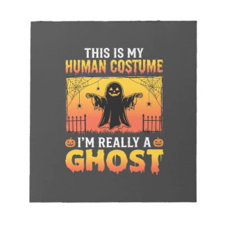 Bloc De Notas Disfraz de Fantasma Vintage de Halloween para Huma