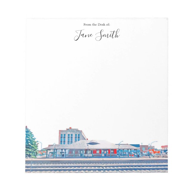 Bloc De Notas Distrito de Berwyn Depot personalizado (Frente)