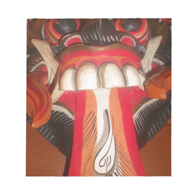 Bloc De Notas Divertida máscara rara de la lengua rara (Frente)