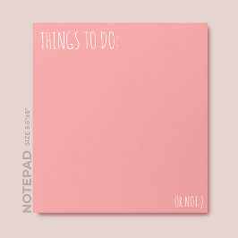 Bloc De Notas Divertido Simple Letra Manuscrita Rosa Rubor