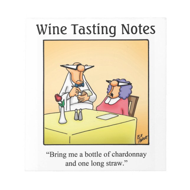 Bloc De Notas Divertido "Spectickles" de revista de vino (Frente)