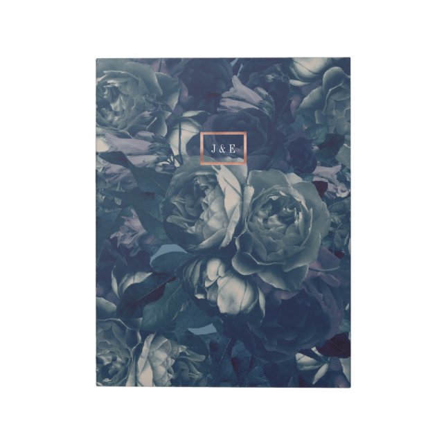 Bloc De Notas DIY Navy Rose Gold Wedding Euro Envelope Liner (Lado Izquierdo)