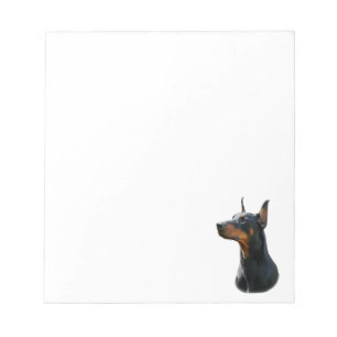 Bloc De Notas Doberman Pinscher head Notepad