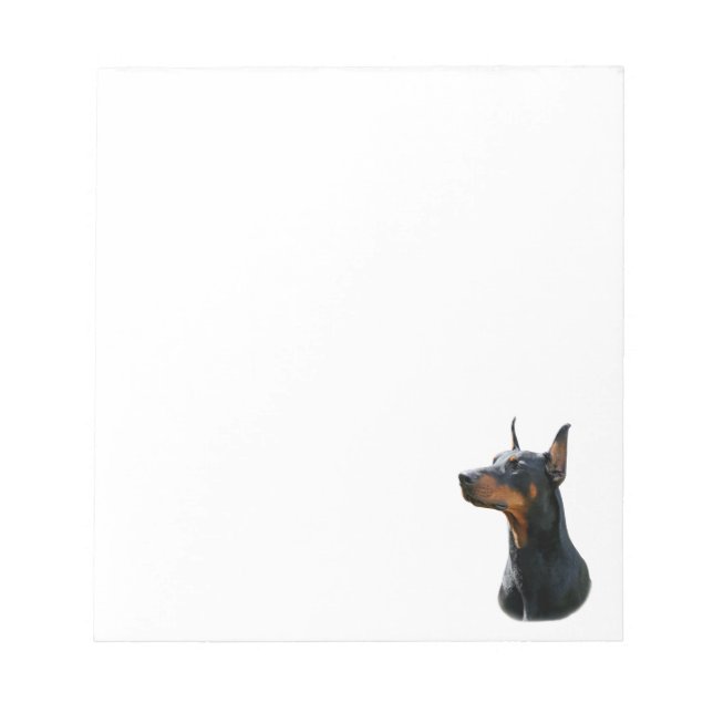 Bloc De Notas Doberman Pinscher head Notepad (Frente)