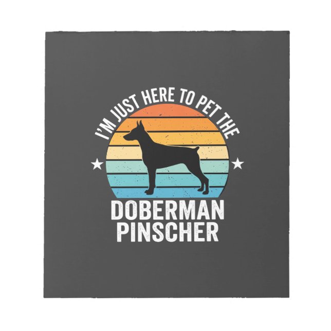 Bloc De Notas Doberman Pinscher Retro Acaricia (Frente)