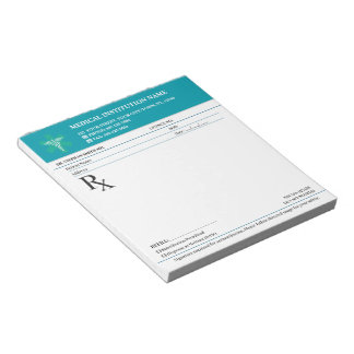 Bloc De Notas Doctor Prescription Medical RX Pad – Medical Teal