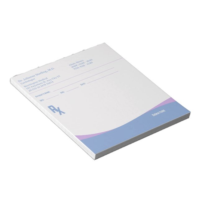 Bloc De Notas Doctor Prescription Notepad – Editable Doctor RX (Lado Derecho)
