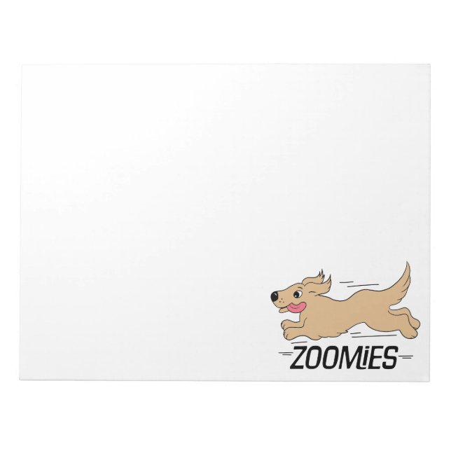 Bloc De Notas Dog Zoomies Funny (Frente)