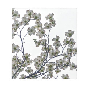 Bloc De Notas Dogwood florida blanca