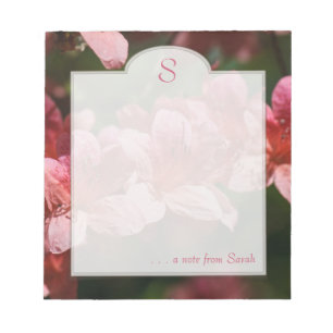 Bloc De Notas Dogwood rosa Personalizado de fotografía floral No