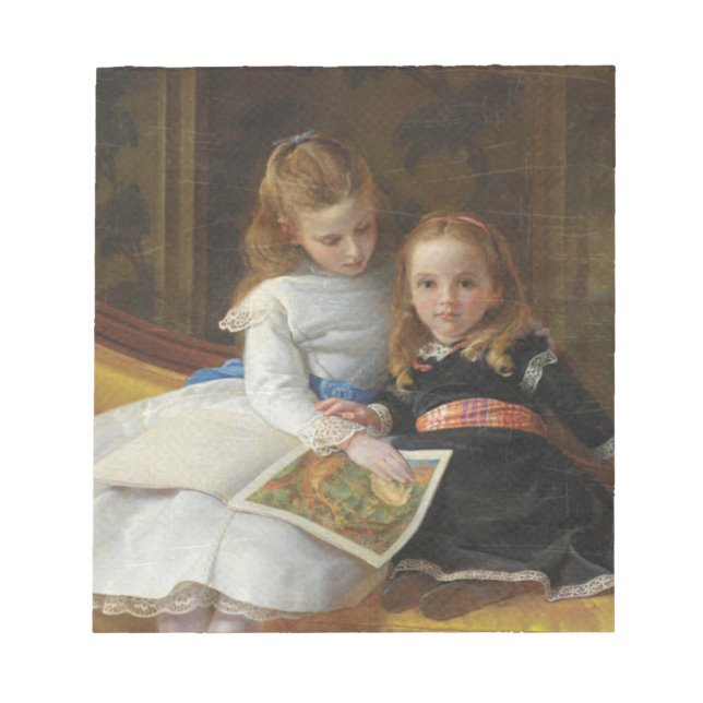 Bloc De Notas Dolorosos Victorianos Dos Jóvenes Chicas (Frente)