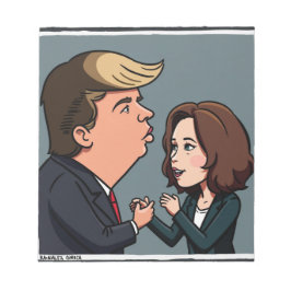 Bloc De Notas Donald Trump es Kamala Harris la opción decisiva.