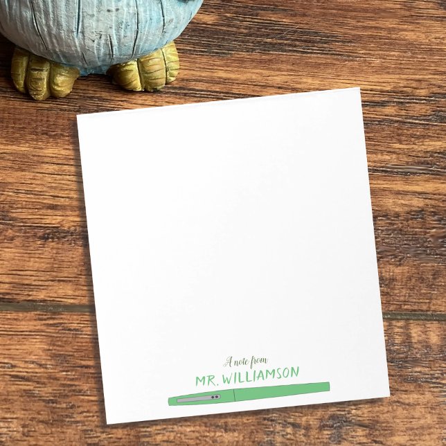 Bloc De Notas Doodle Green Pen | Nota de | Notepad del profesor (Subido por el creador)