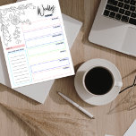 Bloc De Notas Doodle Weekly Planner<br><div class="desc">Usa esta pancarta desgarradora para garabatear todas las cosas que necesitas para terminar. Este doodle semanal planner and to-do list con colores simples que le ayudarán a bloquear sus días y a realizar el seguimiento de sus tareas pendientes para cada día de la semana.</div>