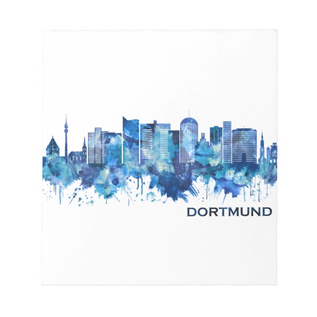 Bloc De Notas Dortmund Germany Skyline Blue (Frente)