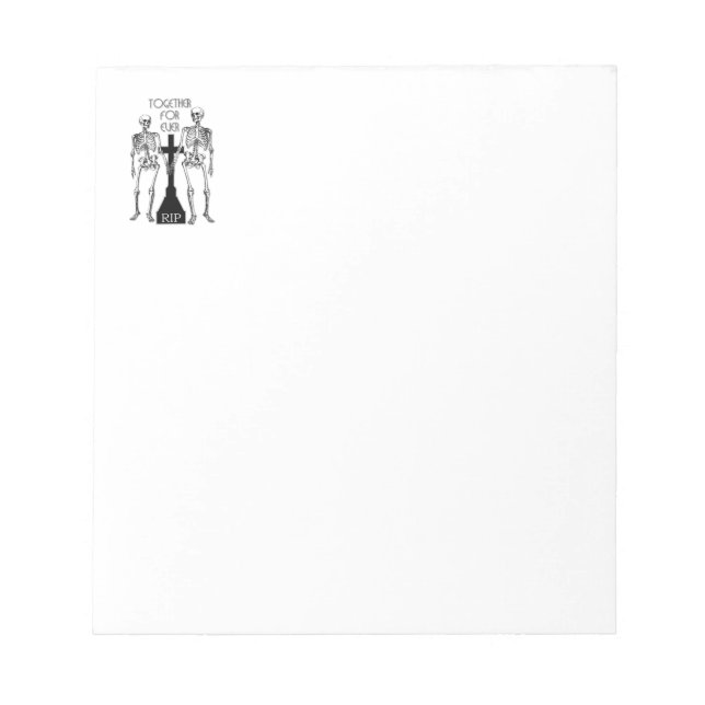 Bloc De Notas Dos esqueletos enamorados (Frente)