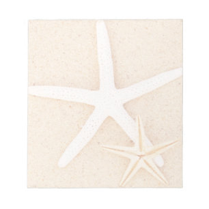Bloc De Notas Dos estrellas de mar en una playa