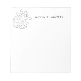 Bloc De Notas Dos gatitos dulces acurrucando el Notepad Personal