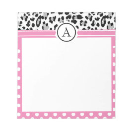 Bloc De Notas Dosis onduladas y animales imprimir monograma