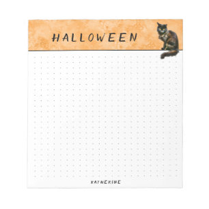 Bloc De Notas Dotado   Grunge, Naranja de fotos de gato negro de