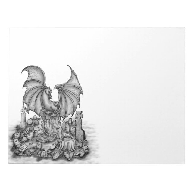 Bloc De Notas Dragón con zombi (Frente)