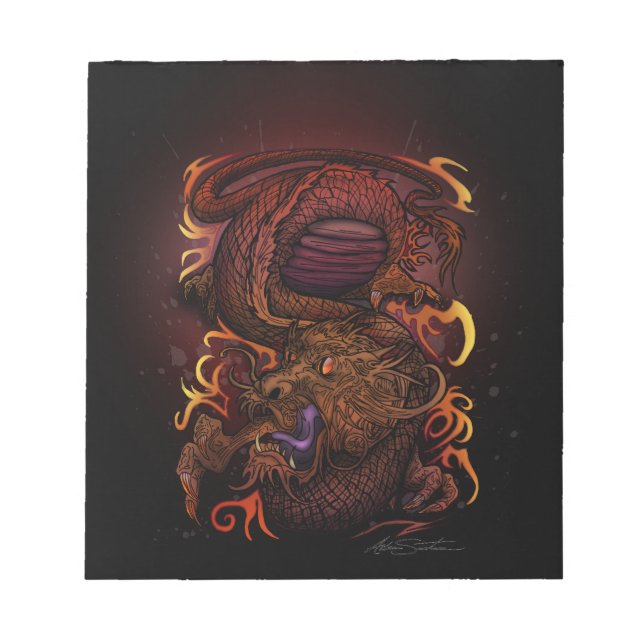 Bloc De Notas Dragón (Diseño de firma) (Frente)