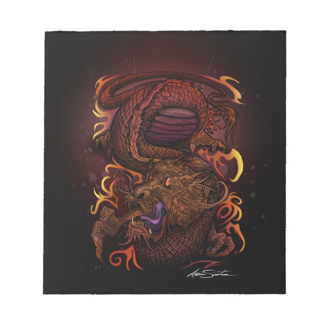 Bloc De Notas Dragón (Diseño de firma) (Frente)