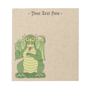 Bloc De Notas Dragón Verde Bonito