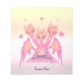 Bloc De Notas Dragones rosados lindos