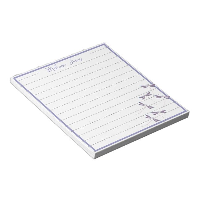 Bloc De Notas Dragonflies en vuelo personalizado (Lado Derecho)