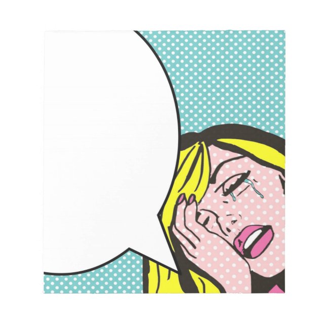 Bloc De Notas Drama Discurso Reina Burbuja Pop Art Notepad (Frente)