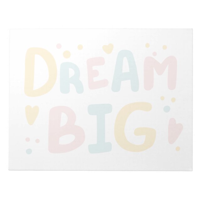 Bloc De Notas Dream Big Pastel Hearts (Frente)