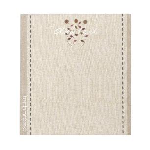 Bloc De Notas Dreamy Cute Daisies Linen Look Add Text Gardener