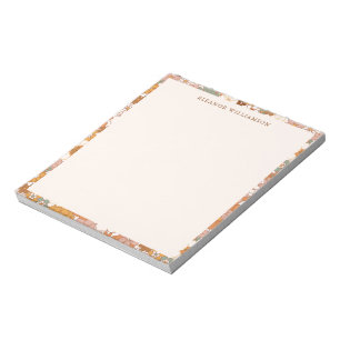 Bloc De Notas Ducha de Novia Floral Boho Terracota Retro Persona
