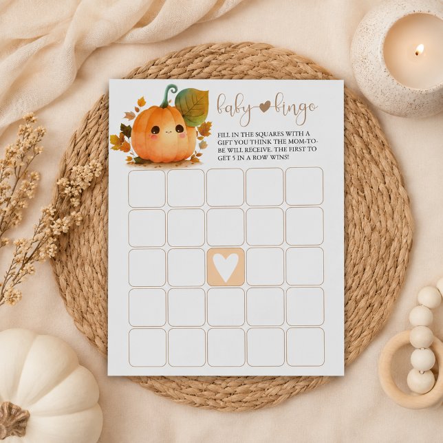 Bloc De Notas Dulce Bingo de Otoño de Calabaza para Bebé (Subido por el creador)